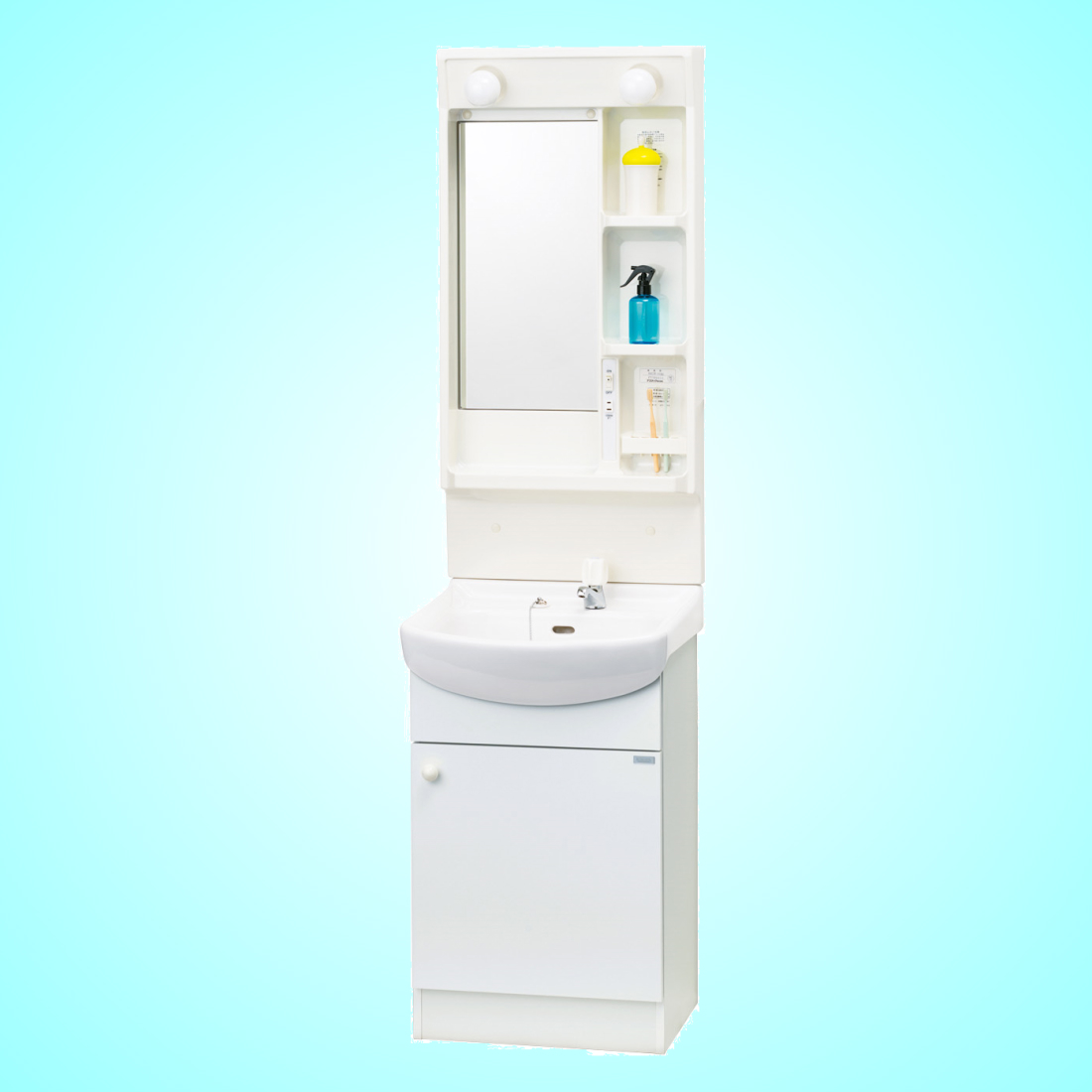 【ナスラック】洗面化粧台 グランティス 間口500mm（一面鏡） 単水栓